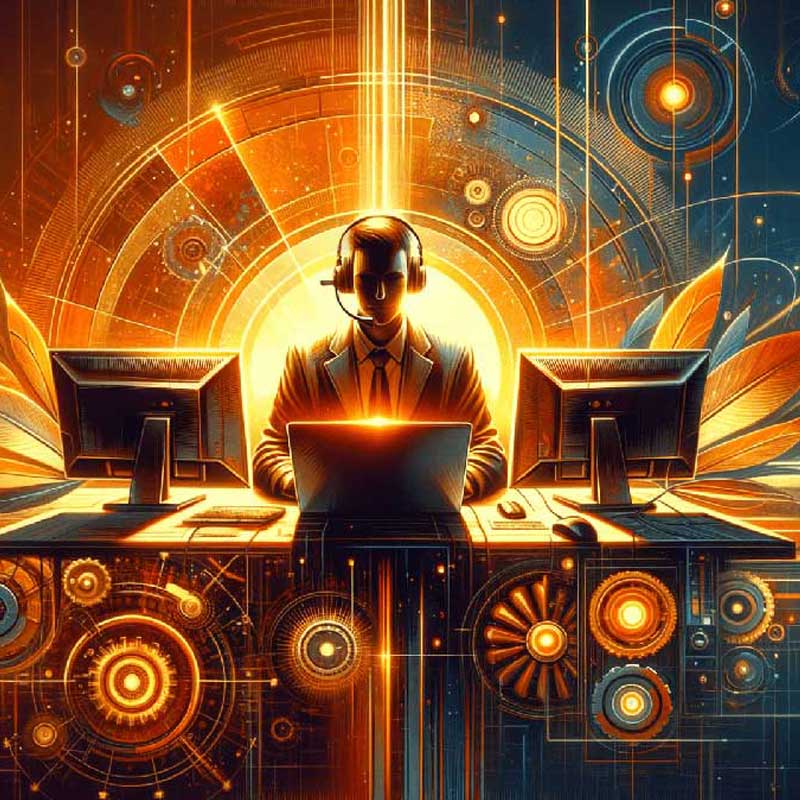 A photorealistic image of a content creator working at a stylish desk with AI-powered tools open on their laptop. The space is bright and creative, featuring art supplies and inspirational quotes. The palette combines vibrant colors, enhancing creativity. The camera angle should be engaging and intimate, focusing on the screen and the creator's passion, rendered in high detail for a stunning 4K presentation.